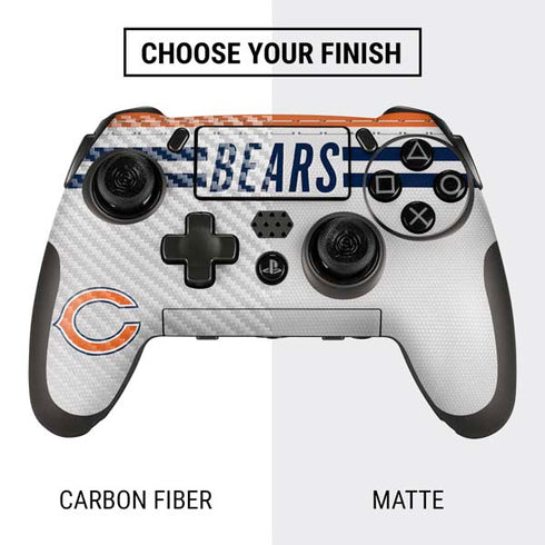 NFL Chicago Bears White Striped PlayStation Scuf Vantage 2 Controller Skin
