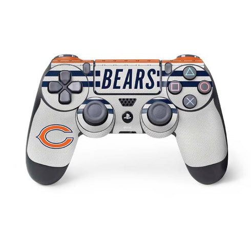 NFL Chicago Bears White Striped PS4 Controller Skin