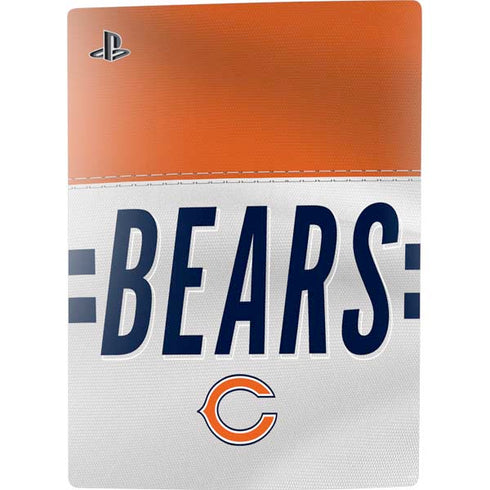 NFL Chicago Bears White Striped PS5 Digital Edition Console Skin