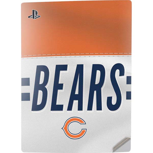 NFL Chicago Bears White Striped PS5 Digital Edition Console Skin