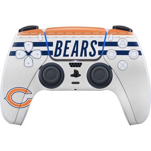 NFL Chicago Bears White Striped PS5 Controller Skin