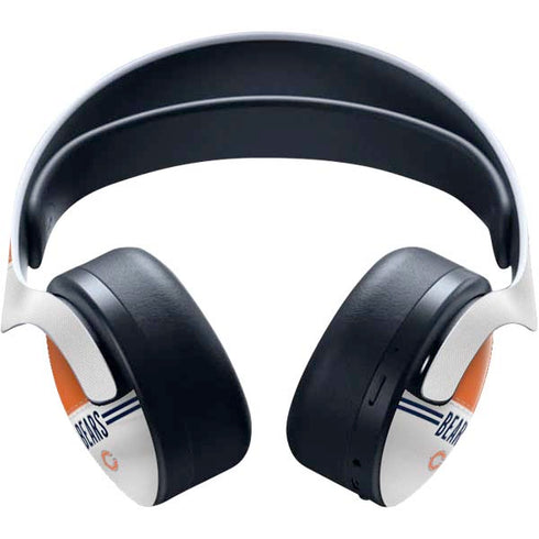 NFL Chicago Bears White Striped PULSE 3D Wireless Headset for PS5 Skin