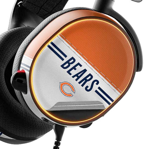 NFL Chicago Bears White Striped SteelSeries Arctis 5 Skin