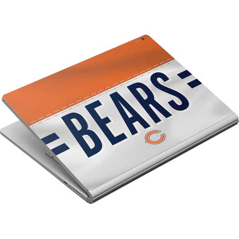 NFL Chicago Bears White Striped Surface Book Skin