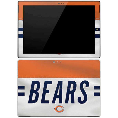 NFL Chicago Bears White Striped Surface Pro 3 Skin