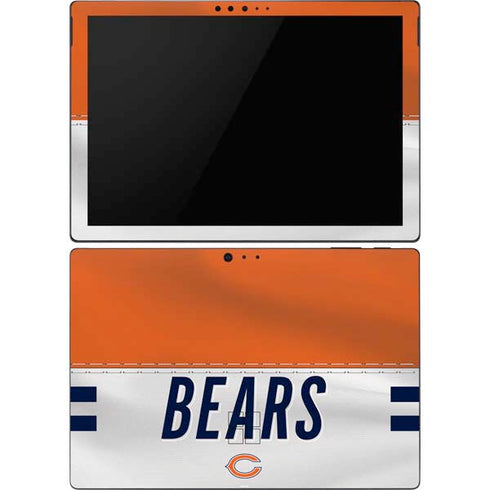 NFL Chicago Bears White Striped Surface Pro 6 Skin