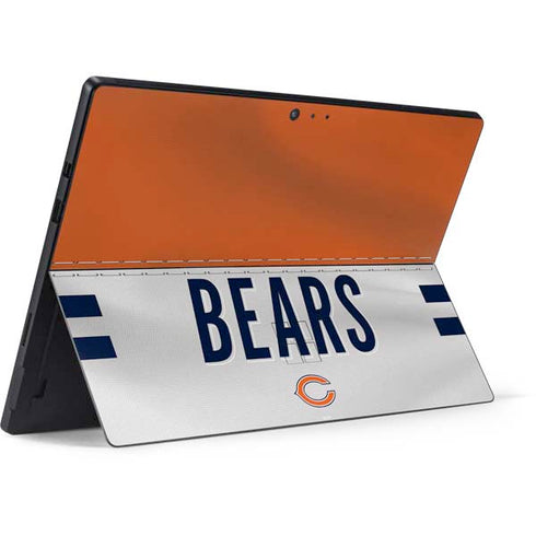 NFL Chicago Bears White Striped Surface Pro 6 Skin