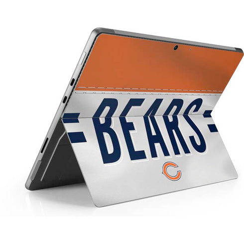 NFL Chicago Bears White Striped Surface Pro 8 Skin