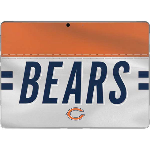 NFL Chicago Bears White Striped Surface Pro 9 Skin