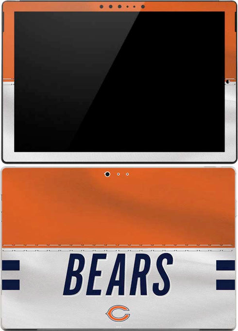 NFL Chicago Bears White Striped Surface Pro (2017) Skin
