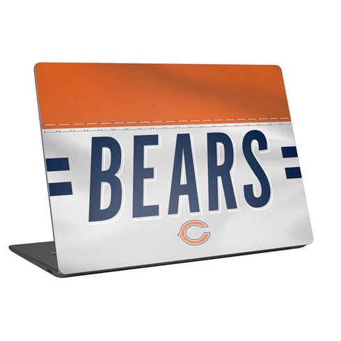 NFL Chicago Bears White Striped Universal Laptop 13in (10.6 x 7.6in) Skin
