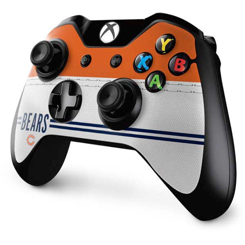 NFL Chicago Bears White Striped Xbox One Controller Skin