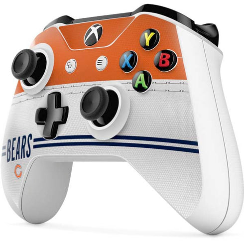NFL Chicago Bears White Striped Xbox One S All-Digital Edition Bundle Skin