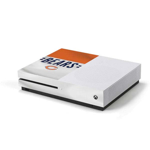 NFL Chicago Bears White Striped Xbox One S Console Skin