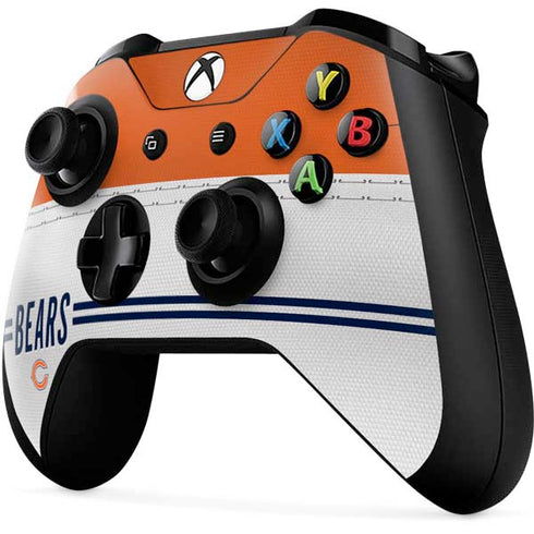 NFL Chicago Bears White Striped Xbox One X Controller Skin