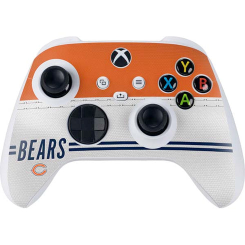 NFL Chicago Bears White Striped Xbox Series S Controller Skin