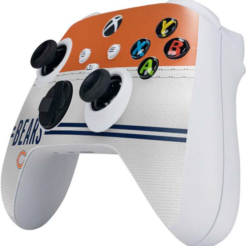NFL Chicago Bears White Striped Xbox Series S Controller Skin