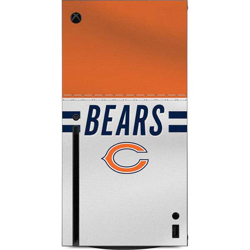 NFL Chicago Bears White Striped Xbox Series X Console Skin