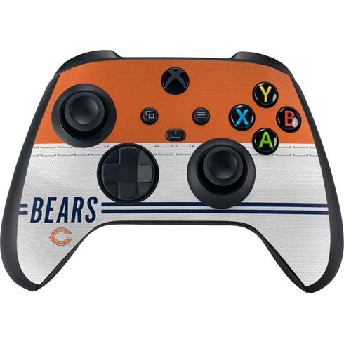 NFL Chicago Bears White Striped Xbox Series X Controller Skin