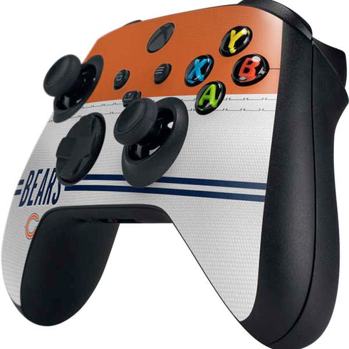NFL Chicago Bears White Striped Xbox Series X Controller Skin