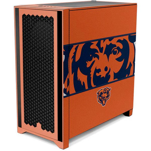 NFL Chicago Bears Zone Block Corsair 4000D Tempered Glass Mid-Tower ATX Case Skin