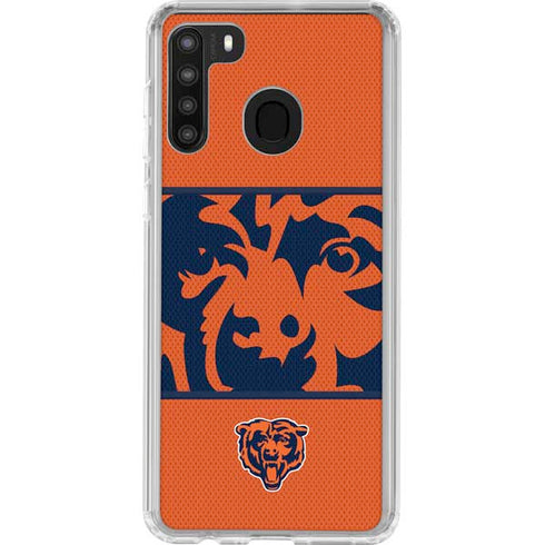 NFL Chicago Bears Zone Block Galaxy A21 Clear Case