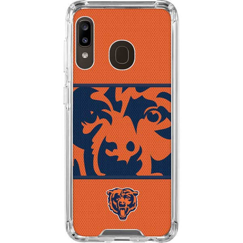 NFL Chicago Bears Zone Block Galaxy A30 Clear Case