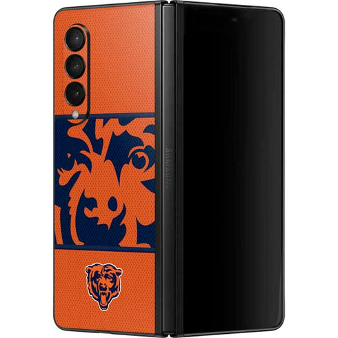 NFL Chicago Bears Zone Block Galaxy Z Fold3 5G Skin