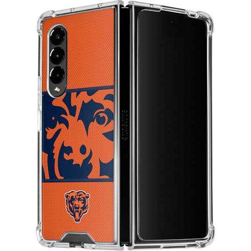 NFL Chicago Bears Zone Block Galaxy Z Fold4 5G Clear Case