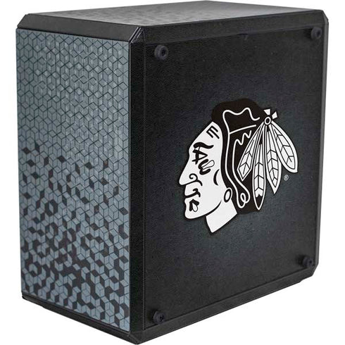 NHL Chicago Blackhawks Black Background Cooler Master MasterBox Q300L Mini Tower Skin