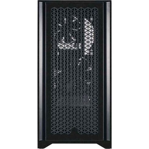 NHL Chicago Blackhawks Black Background Corsair 4000D Tempered Glass Mid-Tower ATX Case Skin