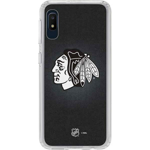 NHL Chicago Blackhawks Black Background Galaxy A10e Clear Case