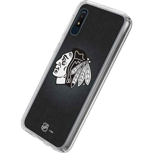 NHL Chicago Blackhawks Black Background Galaxy A10e Clear Case