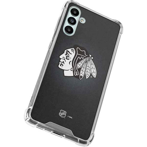 NHL Chicago Blackhawks Black Background Galaxy A13 5G Clear Case