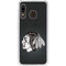 NHL Chicago Blackhawks Black Background Galaxy A20 Clear Case