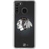 NHL Chicago Blackhawks Black Background Galaxy A21 Clear Case