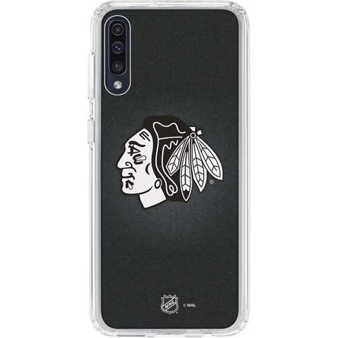 NHL Chicago Blackhawks Black Background Galaxy A50 Clear Case