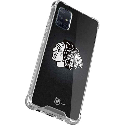 NHL Chicago Blackhawks Black Background Galaxy A51 5G Clear Case