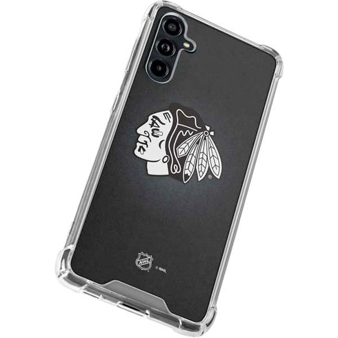 NHL Chicago Blackhawks Black Background Galaxy A54 5G Clear Case