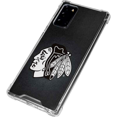 NHL Chicago Blackhawks Black Background Galaxy Note20 5G Clear Case