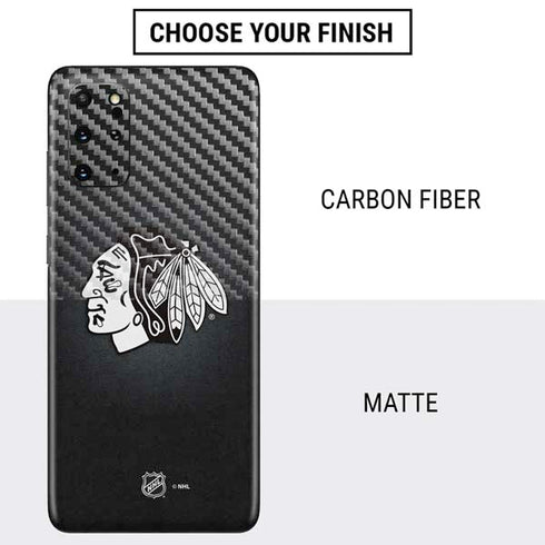 NHL Chicago Blackhawks Black Background Galaxy S20 Plus Skin
