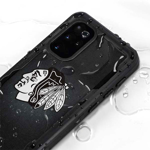 NHL Chicago Blackhawks Black Background Galaxy S20 Plus Waterproof Case