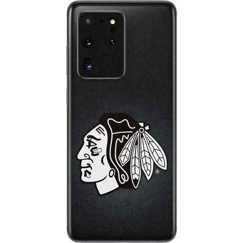 NHL Chicago Blackhawks Black Background Galaxy S20 Ultra 5G Skin