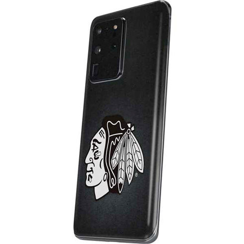 NHL Chicago Blackhawks Black Background Galaxy S20 Ultra 5G Skin