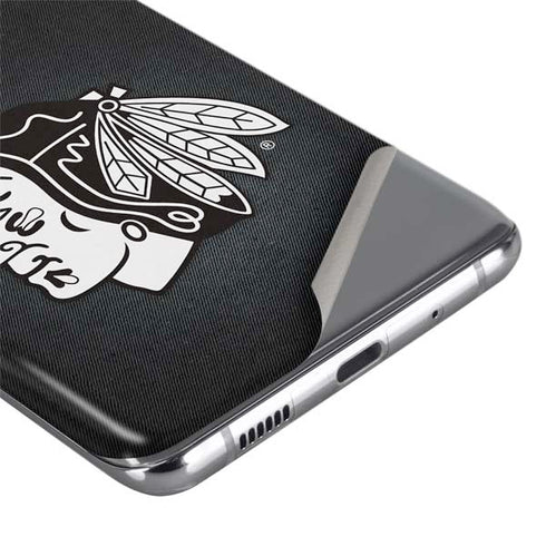 NHL Chicago Blackhawks Black Background Galaxy S20 Ultra 5G Skin
