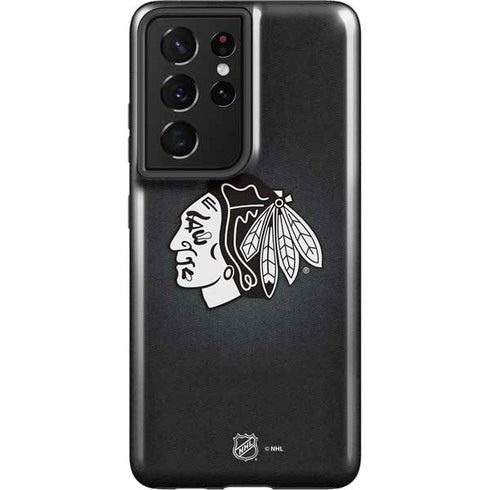 NHL Chicago Blackhawks Black Background Galaxy S21 Ultra 5G Pro Case
