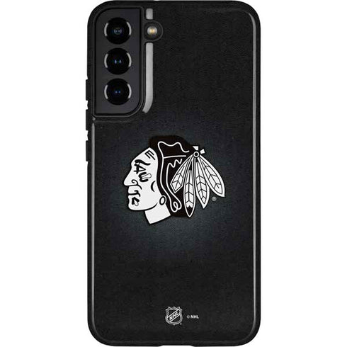NHL Chicago Blackhawks Black Background Galaxy S22 Plus Pro Case