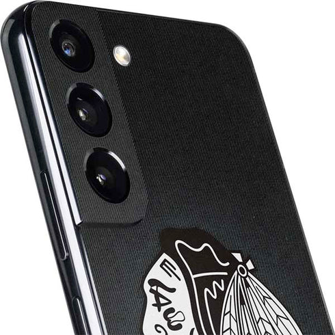 NHL Chicago Blackhawks Black Background Galaxy S22 Plus Skin