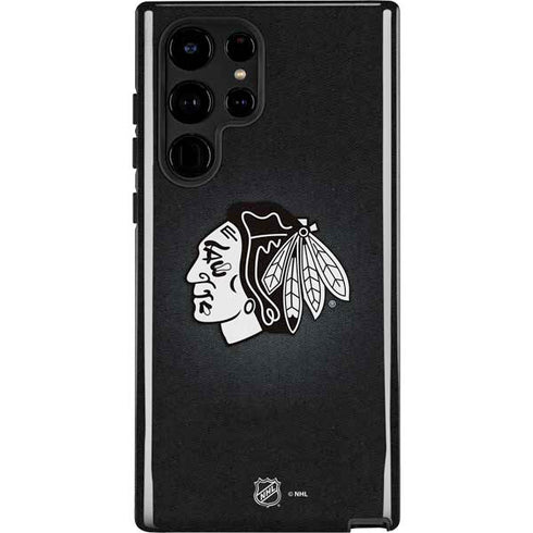 NHL Chicago Blackhawks Black Background Galaxy S22 Ultra Pro Case