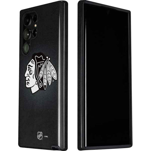 NHL Chicago Blackhawks Black Background Galaxy S22 Ultra Pro Case